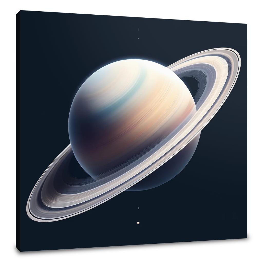 Saturn's Ringed Elegance Canvas