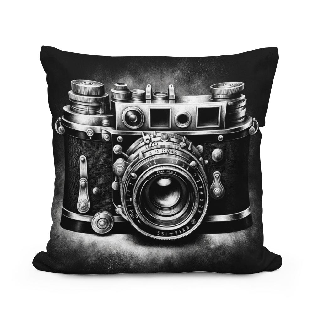 Golden Era: Vintage Camera Cotton Cushion