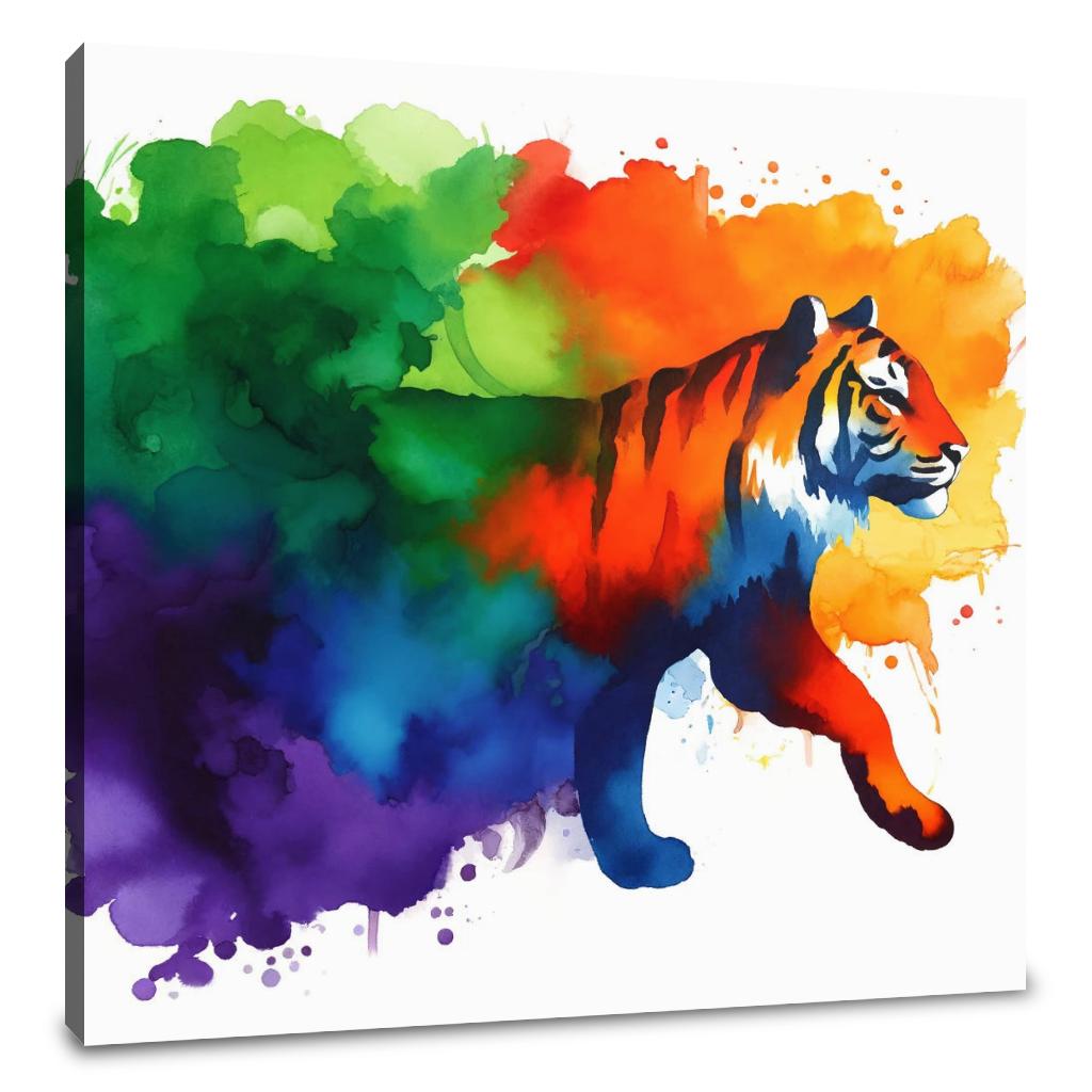Contrasting Wilderness Tiger Canvas