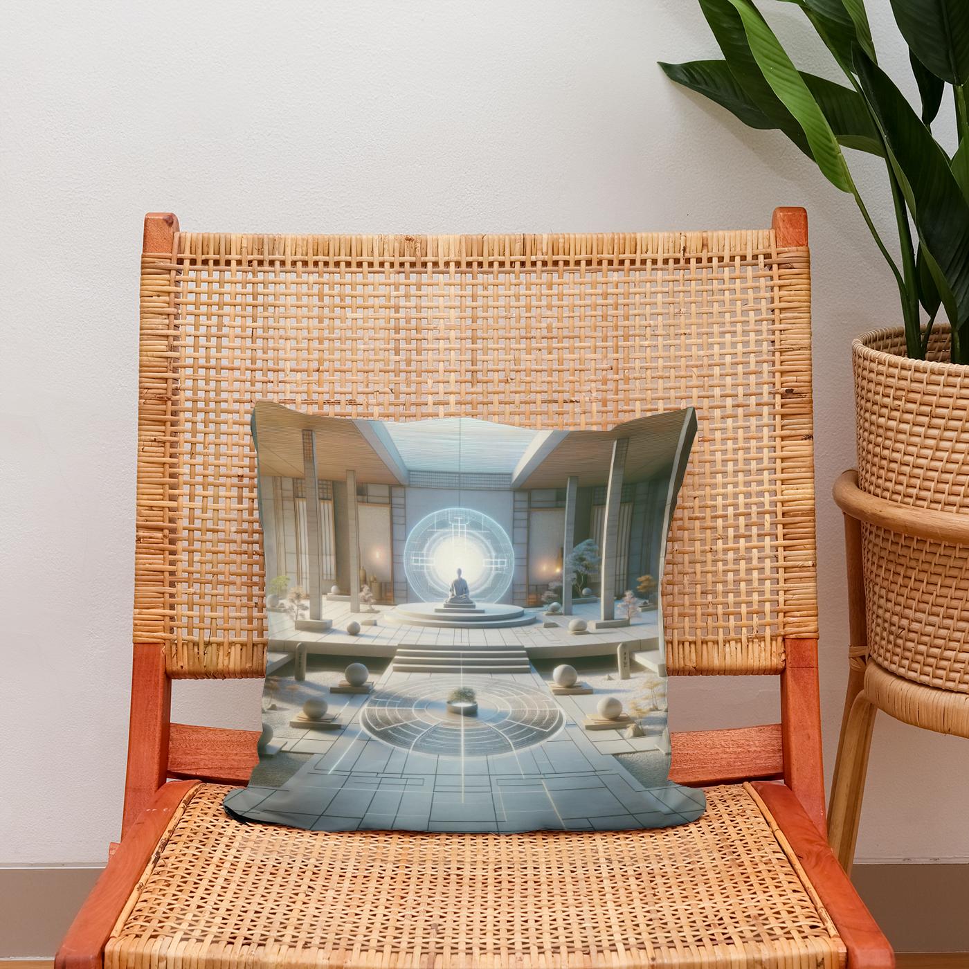 Serene Digital Zen Cotton Cushion