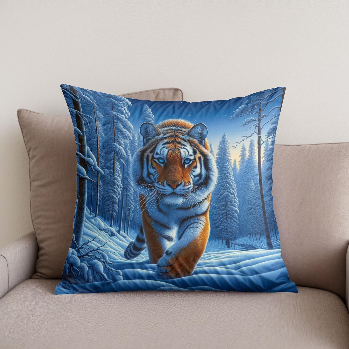 Siberian Solitude Cotton Cushion