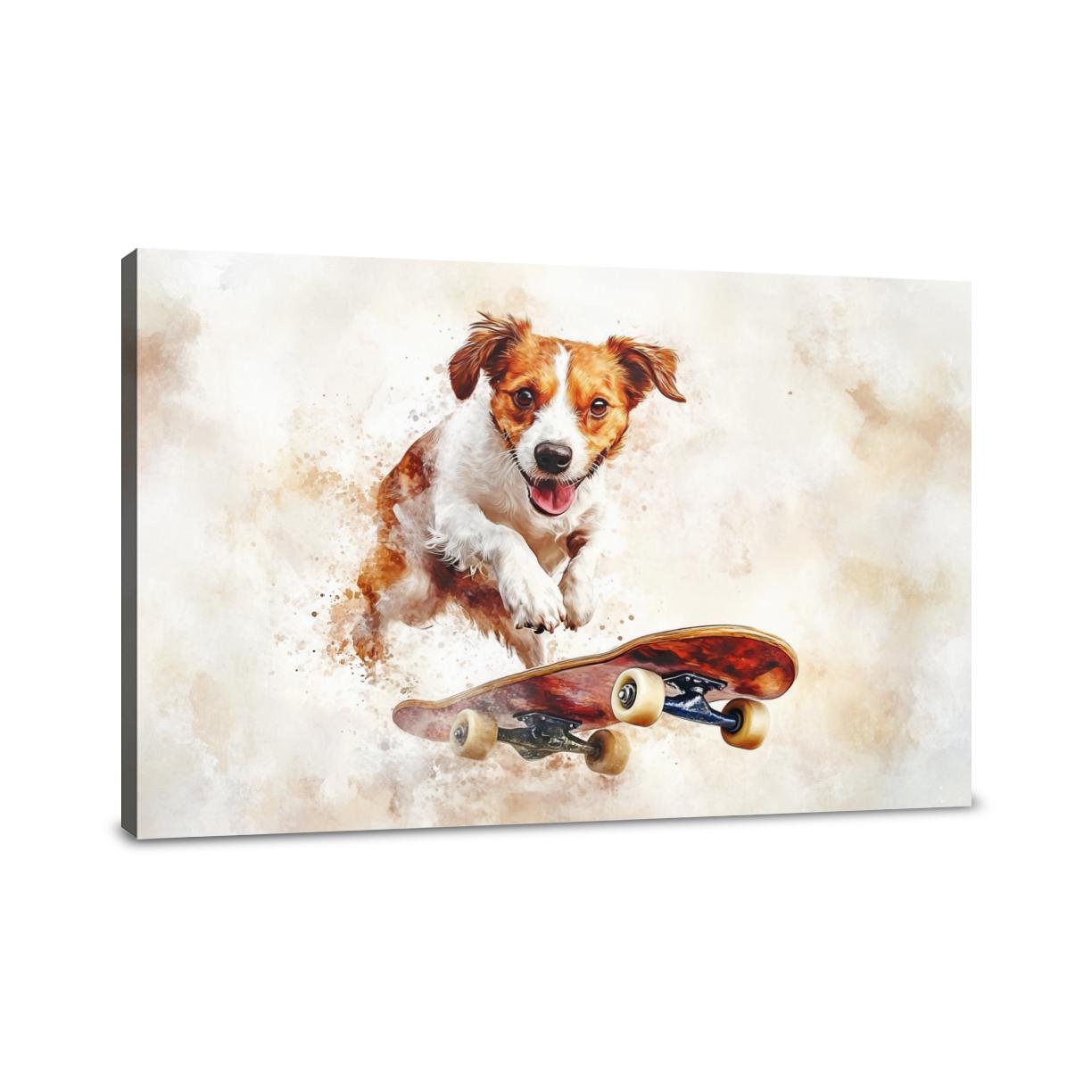 Dog on Wheels Canvas