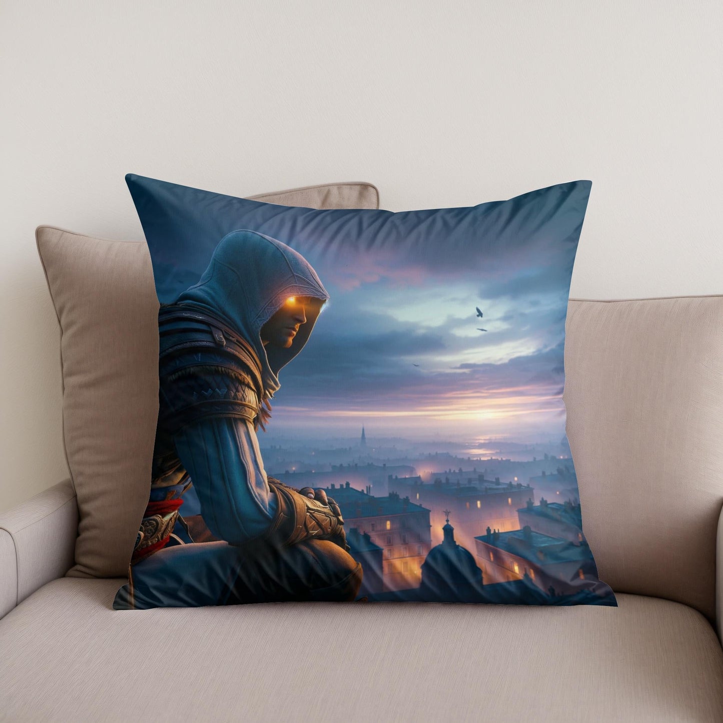 Twilight Vigil Cotton Cushion