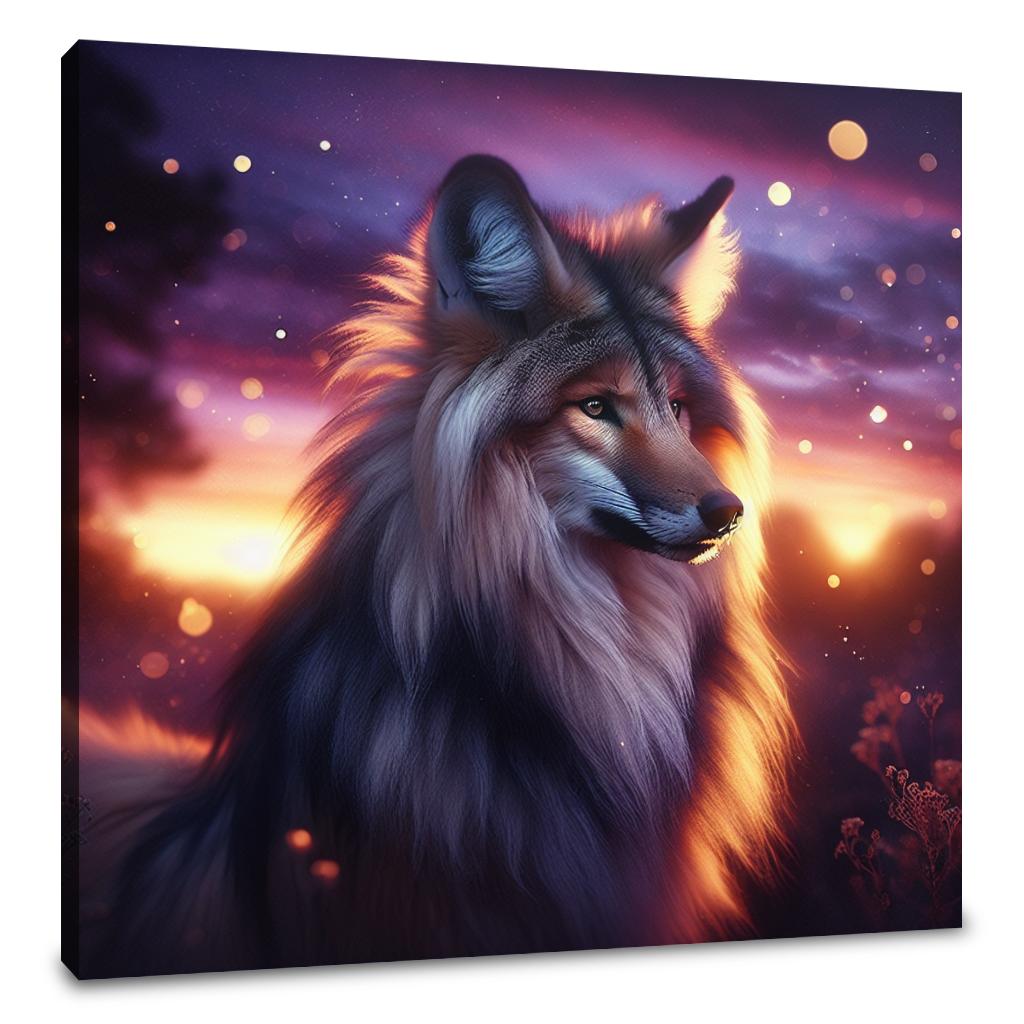 Twilight Majesty: Maned Wolf Canvas