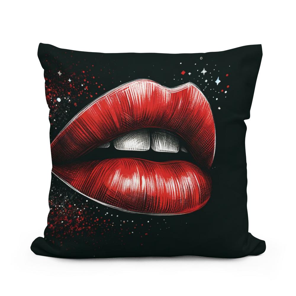Scarlet Whisper Cotton Cushion