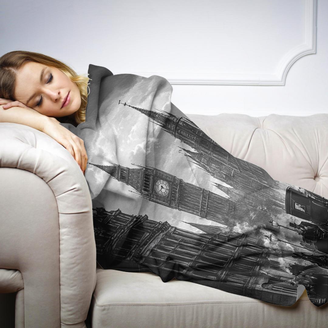Victorian Street Elegance Blanket