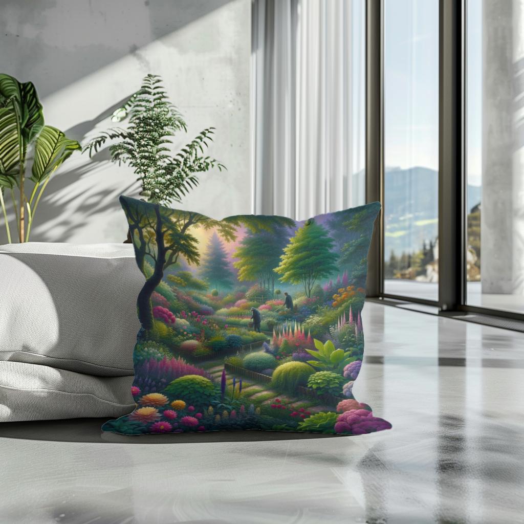 Dawn Garden Cotton Cushion