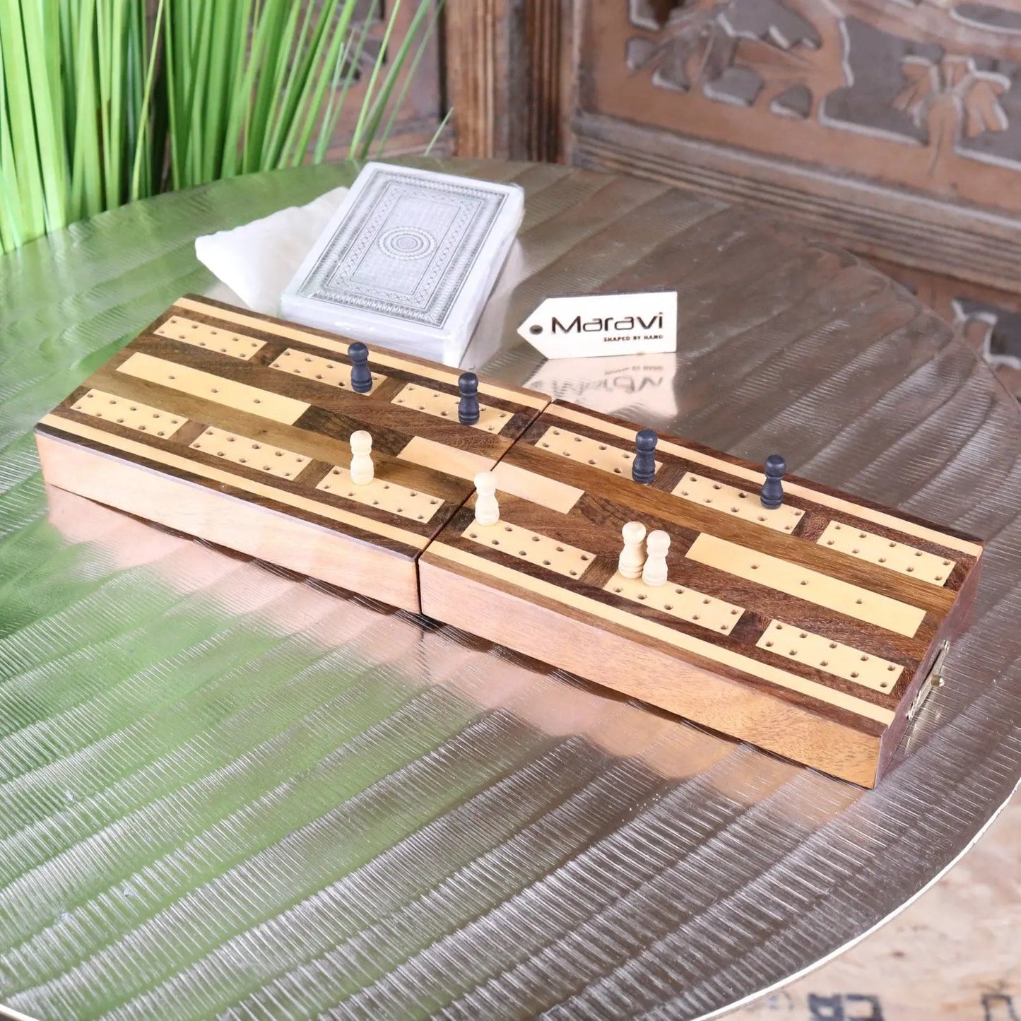 Zari Folding Travel Cribbage Set