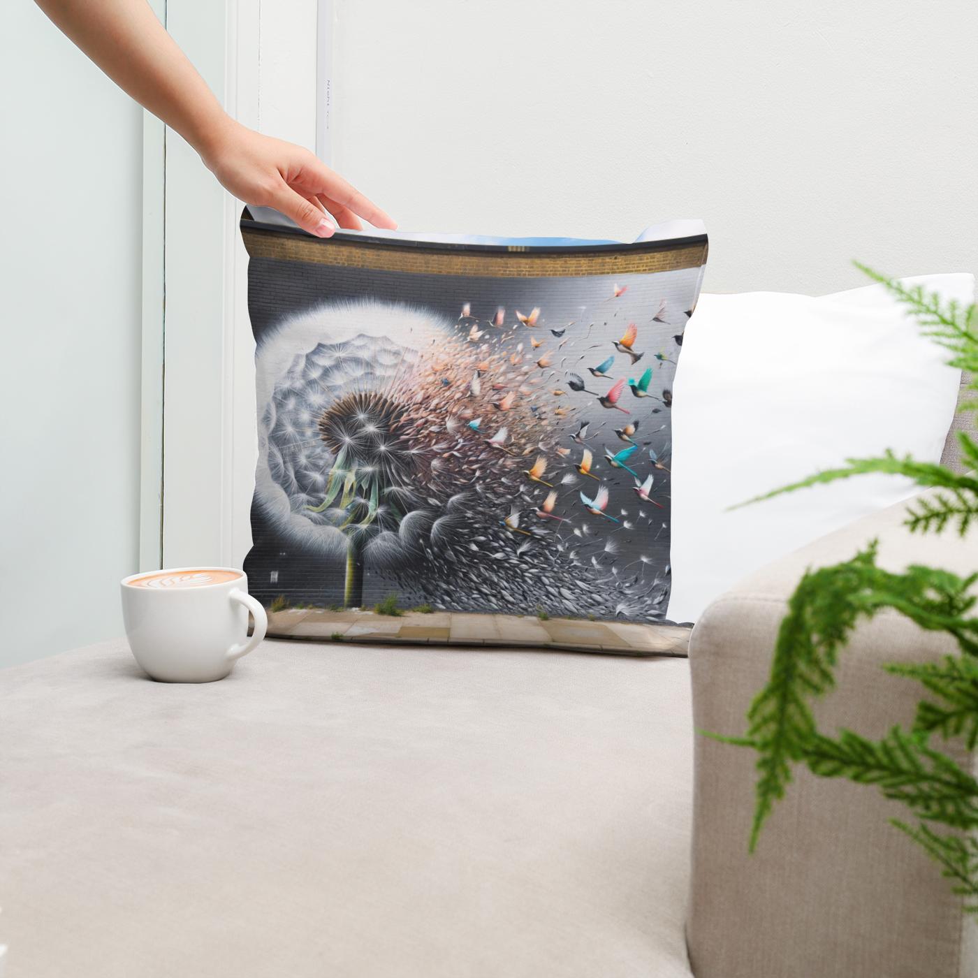 Dandelion Flight Cotton Cushion