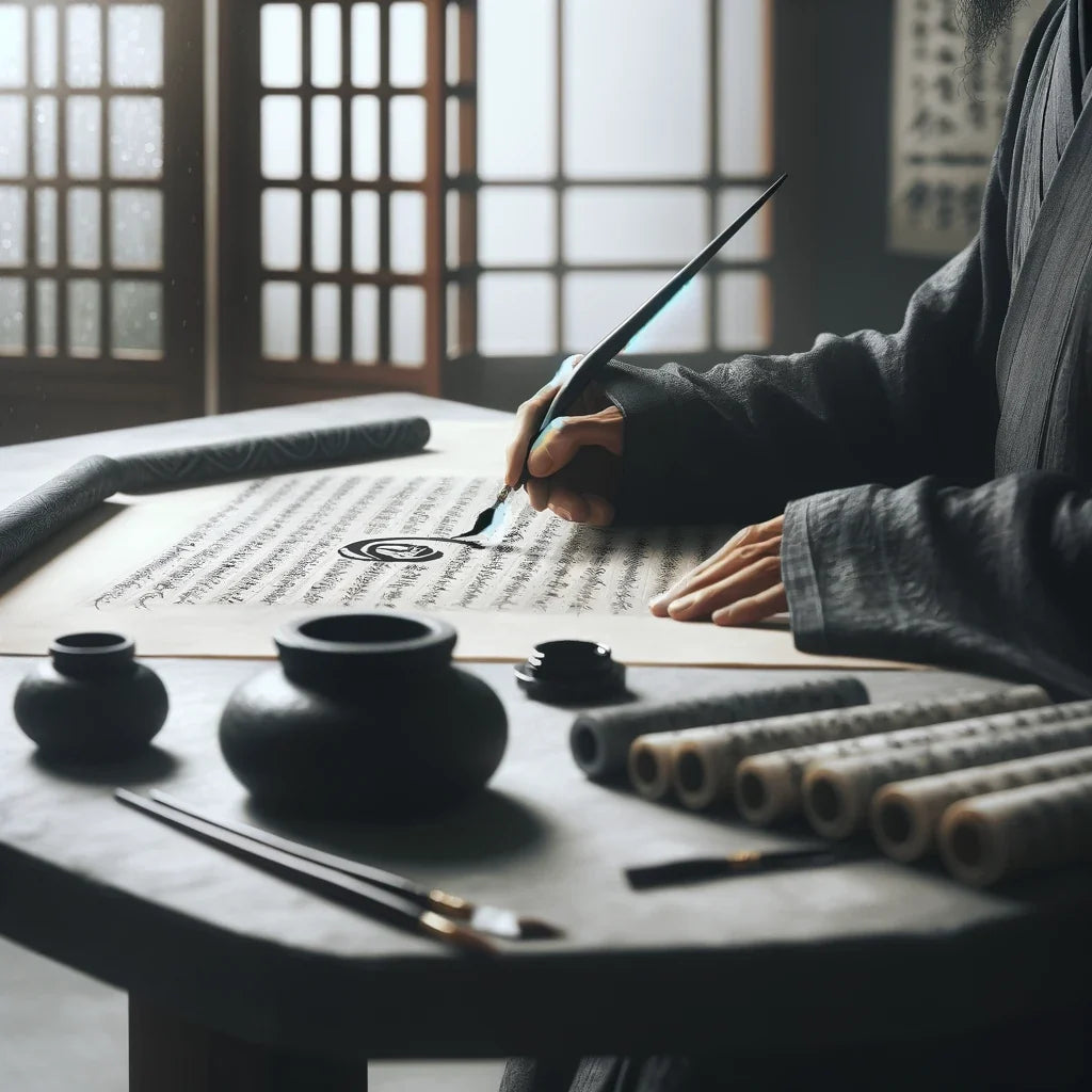 Zen Scribe Cotton Cushion