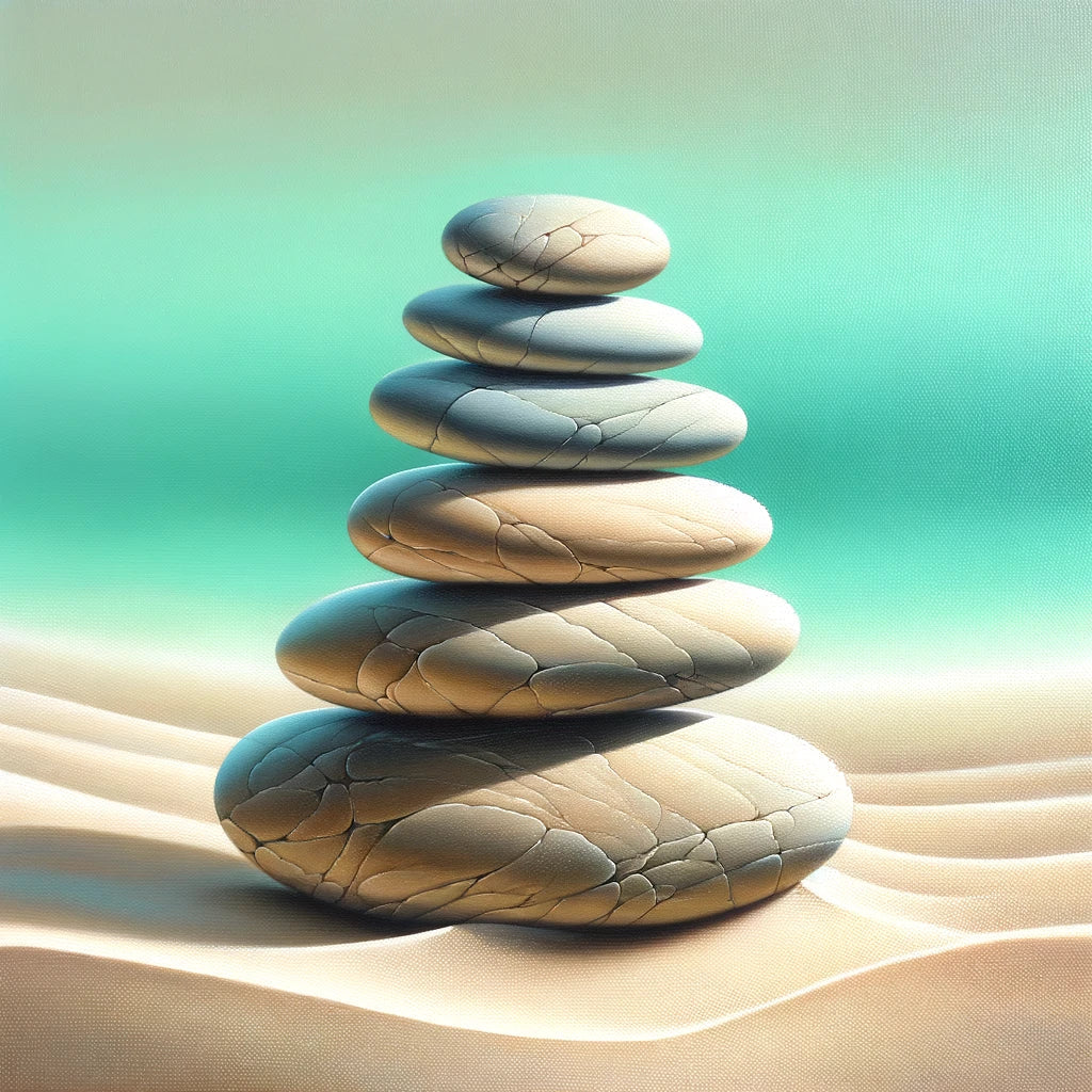 Zen Stone Array Cotton Cushion