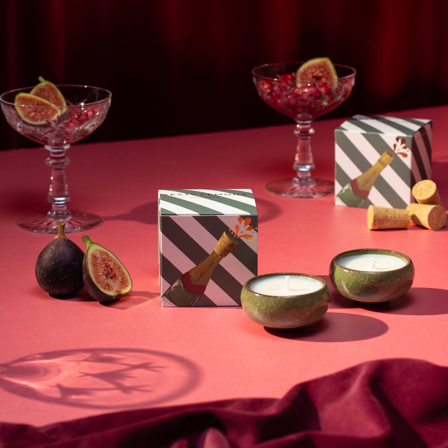 Sparkle Season: Celebrate Tea Lights (Box of 2) - Pink Fizz & Polemo