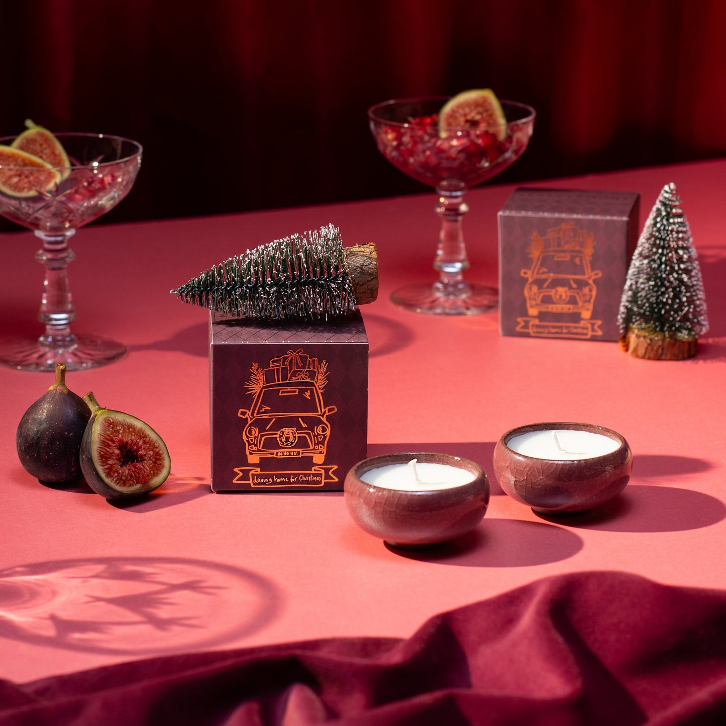 Sparkle Season: Driving Home for Christmas Tea Lights (Box of 2) - Christmas Spruce