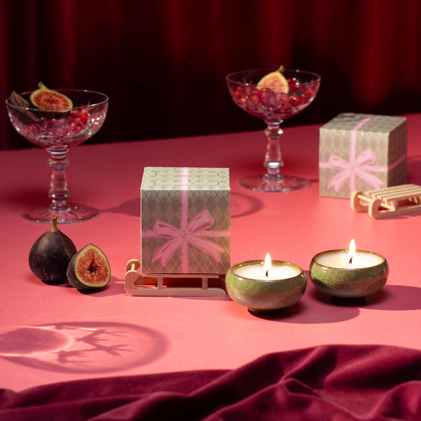 Sparkle Season: Christmas Bow Tea Lights (Box of 2) - Myrrh & Tonka