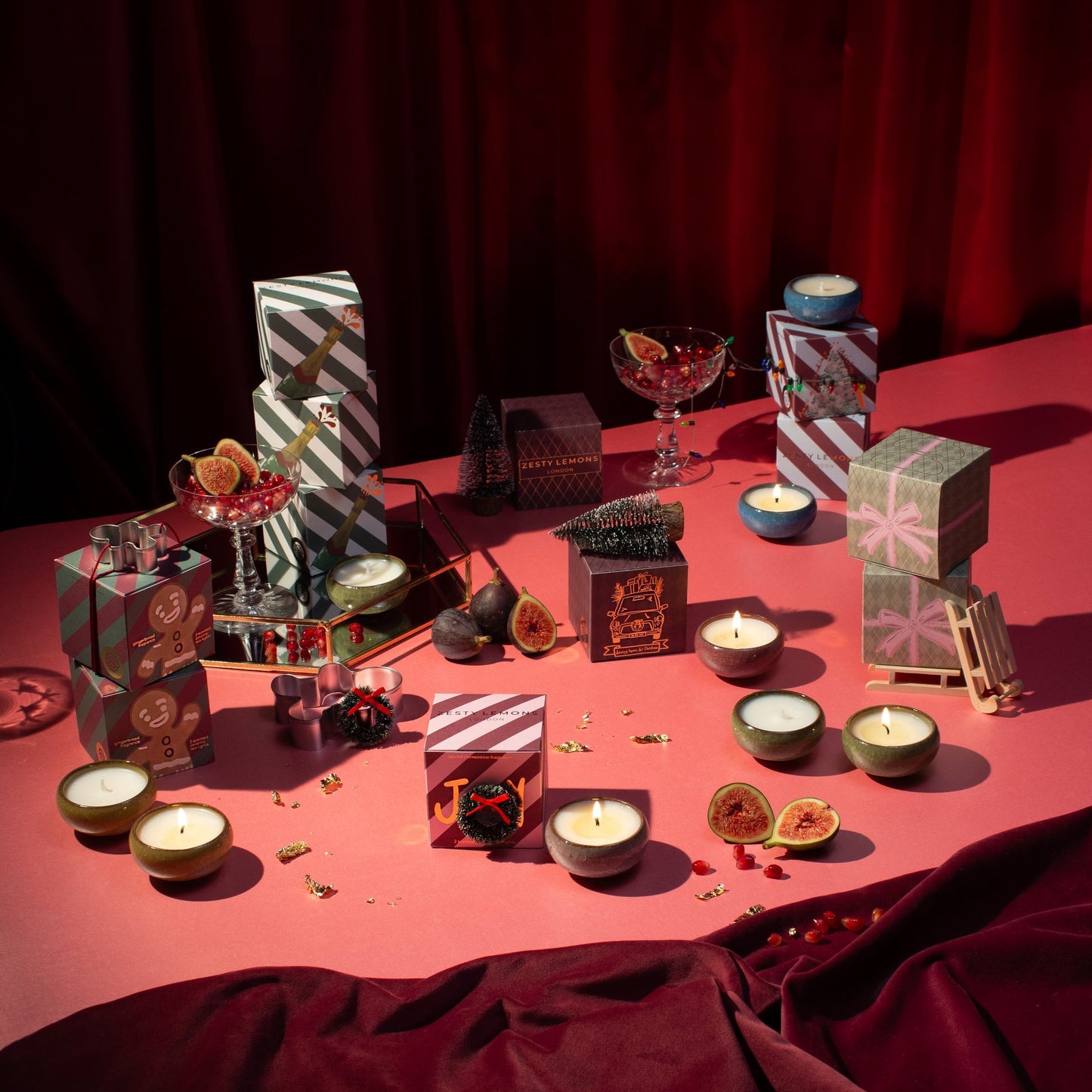 Sparkle Season: Celebrate Tea Lights (Box of 2) - Pink Fizz & Polemo