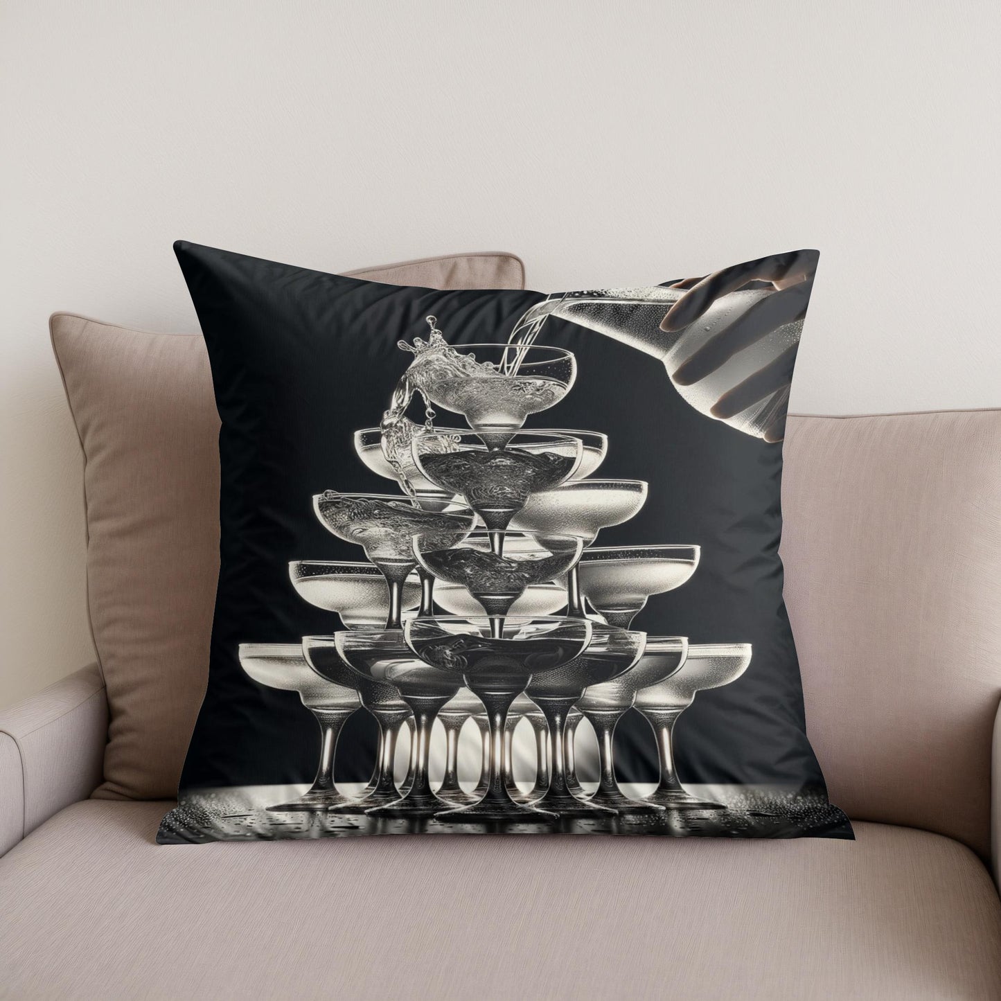 Elegance in Overflow Cotton Cushion