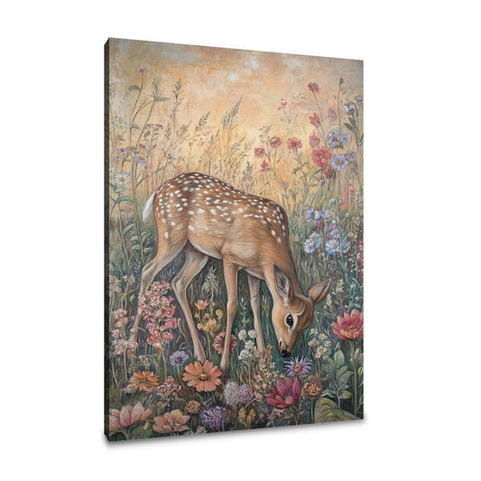 Grazing Deer Elegance Canvas