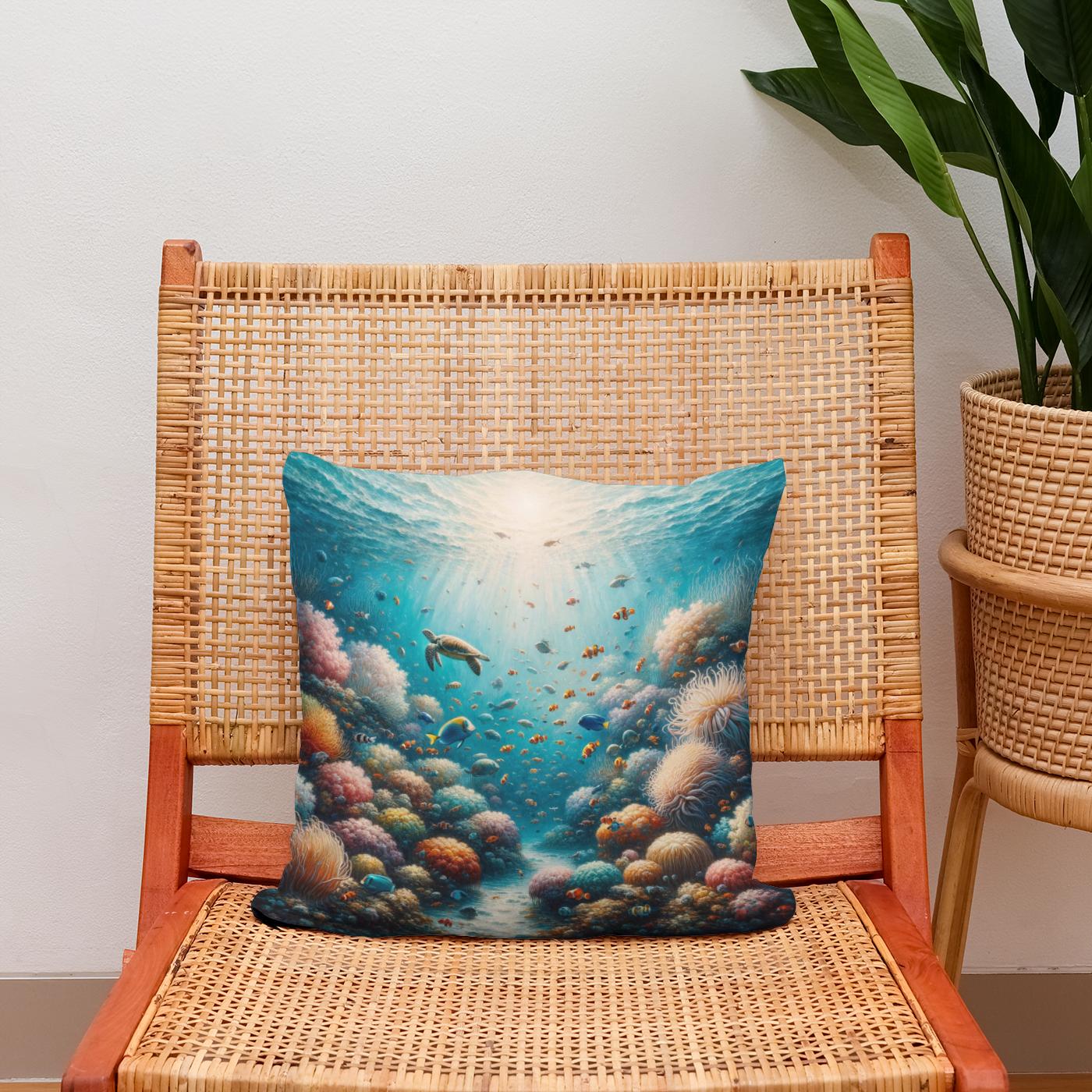 Ocean Depths Art Cotton Cushion