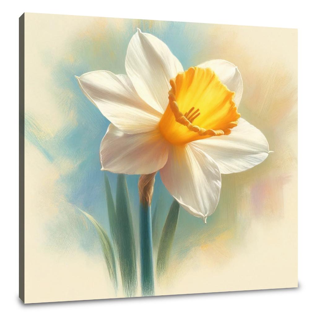 Pastel Spring Daffodil Canvas