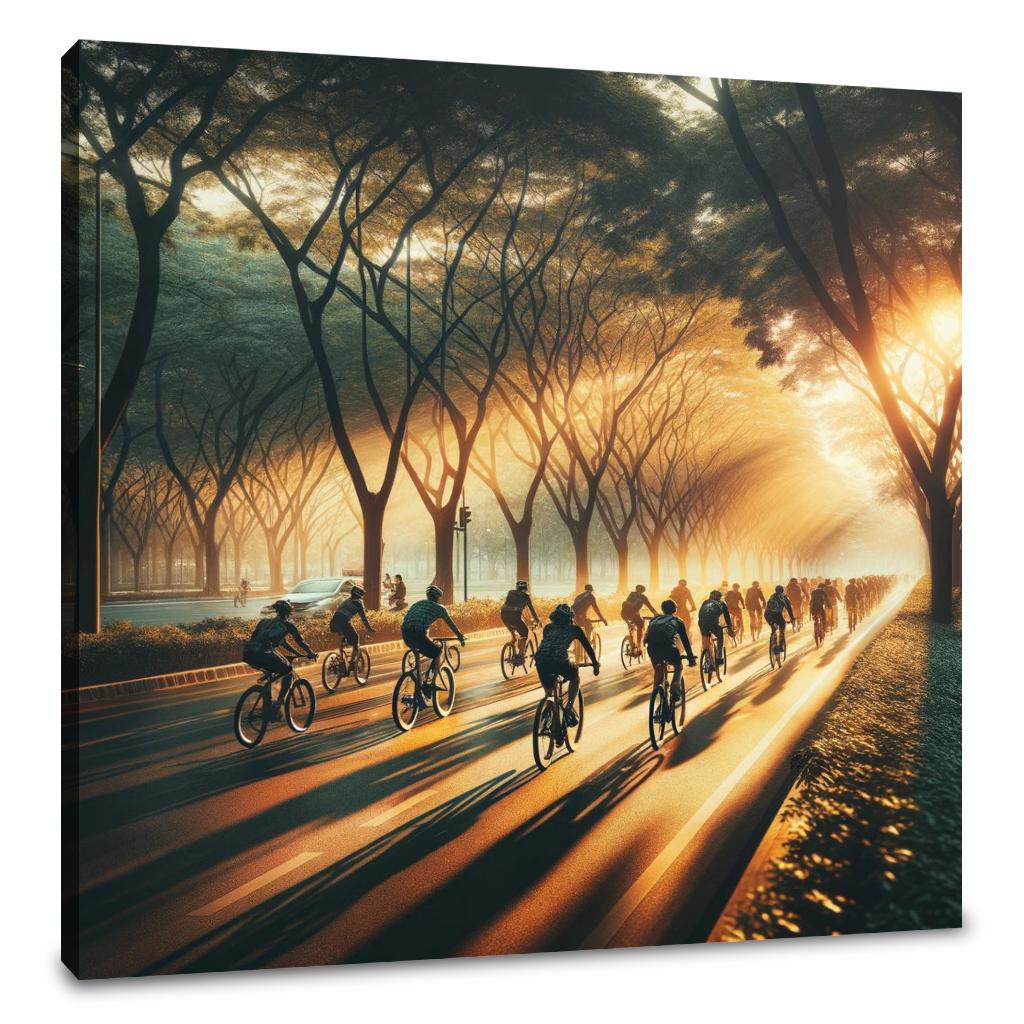 Golden Hour Cycle Summer Canvas