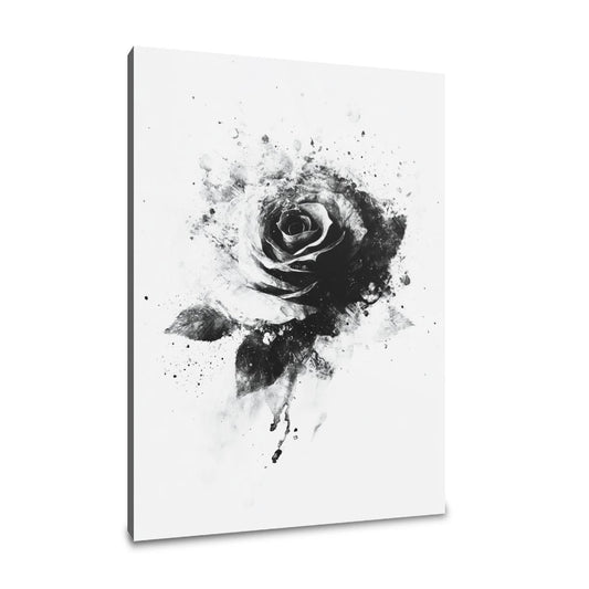 Monochrome Rose Elegance Canvas