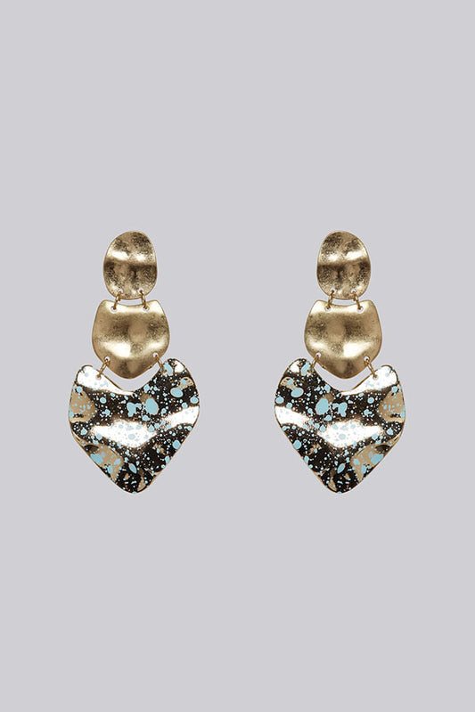 Asher Gold Large Pendant Earrings