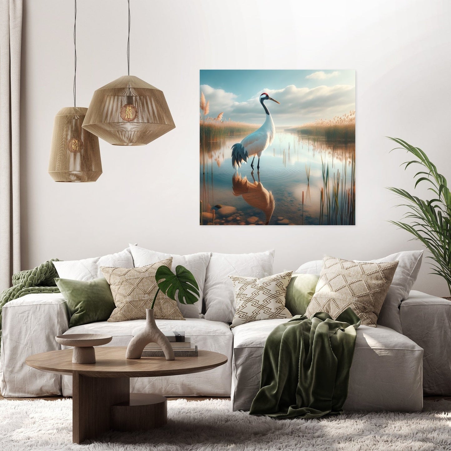 Crane Elegance Canvas