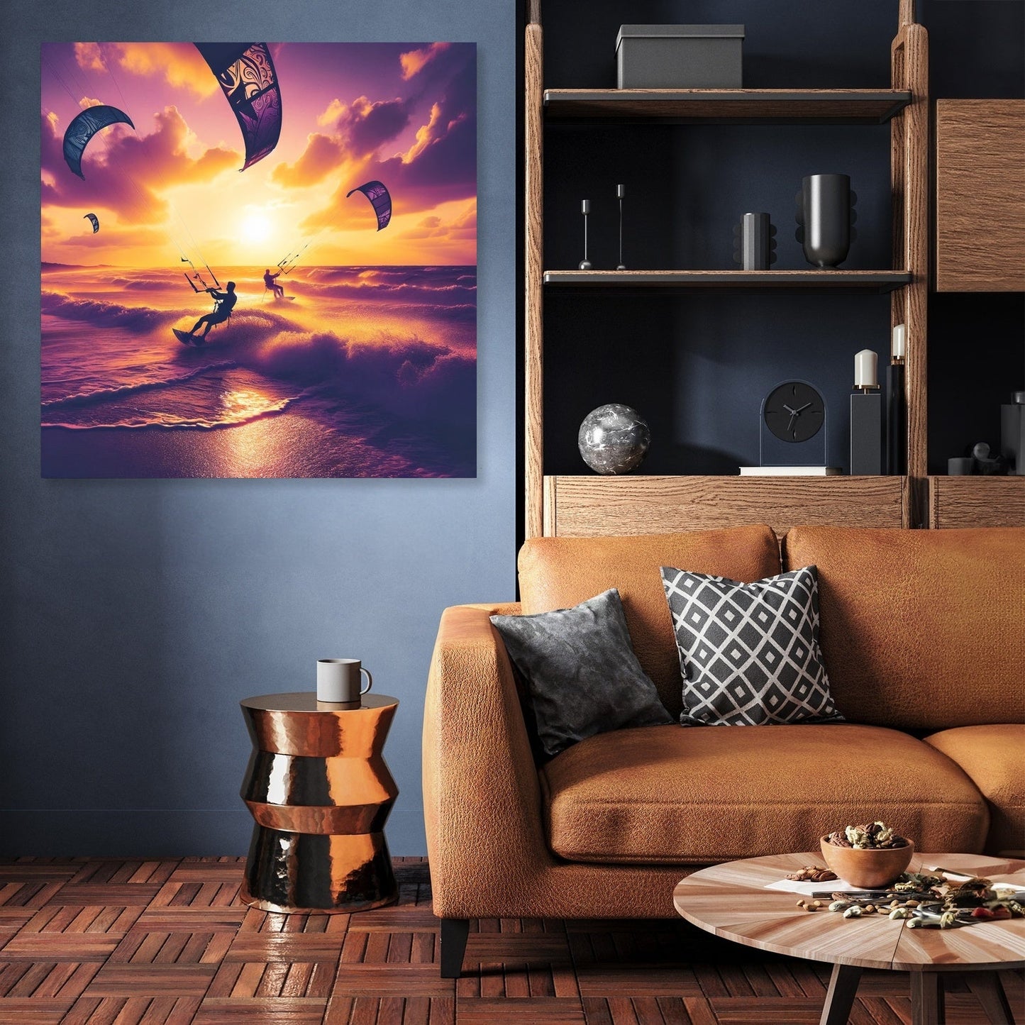Summer Dusk Kitesurf Canvas