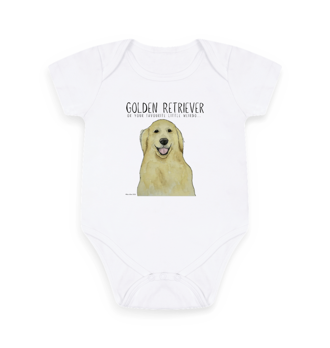 Golden Retriever Baby Bodysuit: For Your Little Weirdo with Big Puppy Energy!