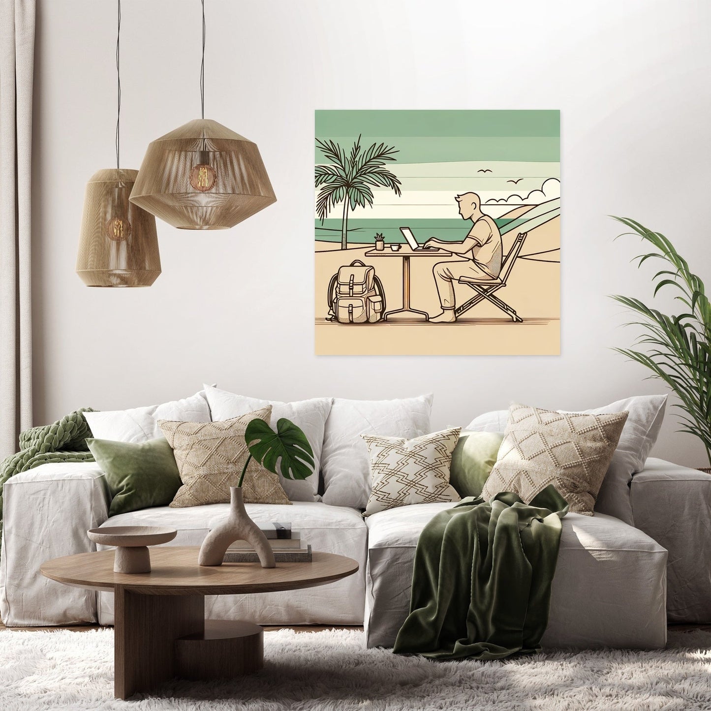 Nomadic Serenity Sketch Canvas