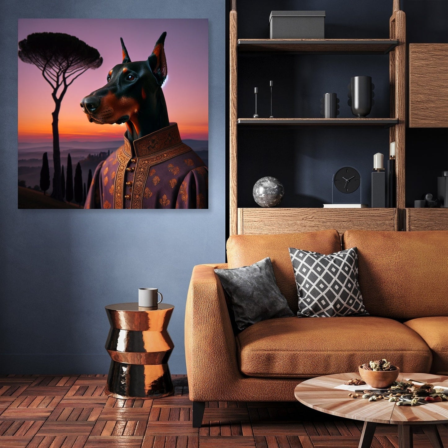 Dusk's Regal Doberman Canvas