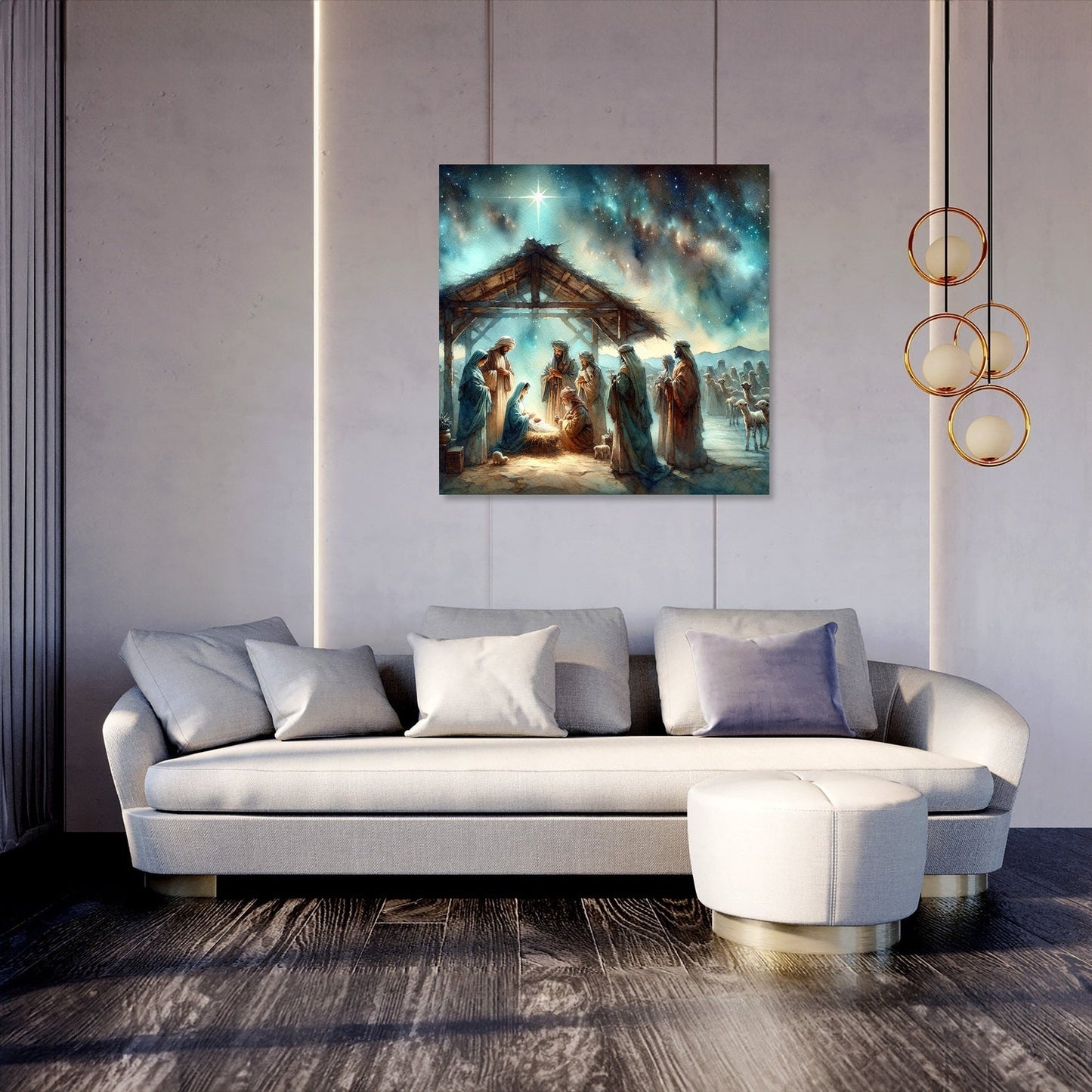 Night of Nostalgic Nativity Canvas