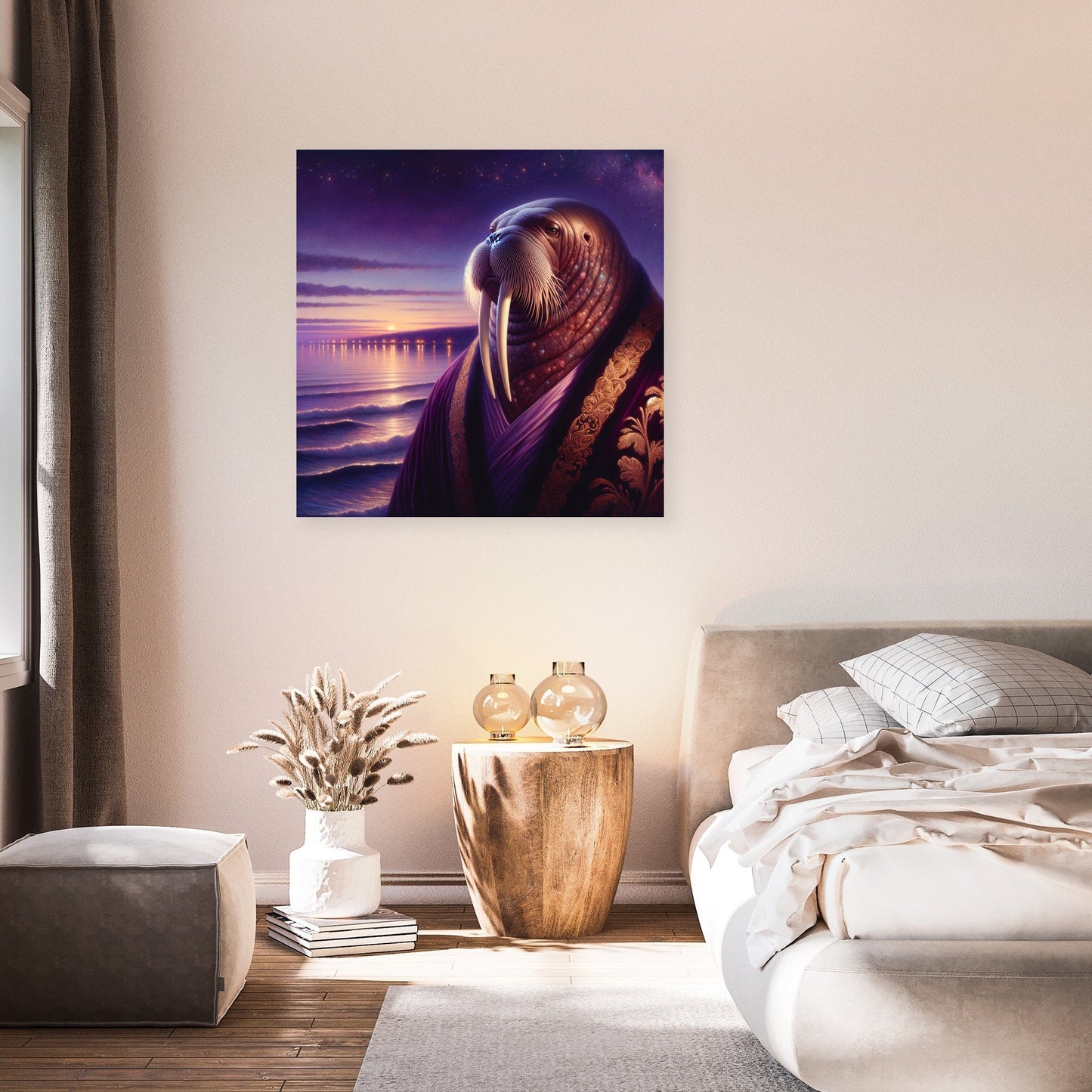 Regal Walrus Dusk Seascape Canvas