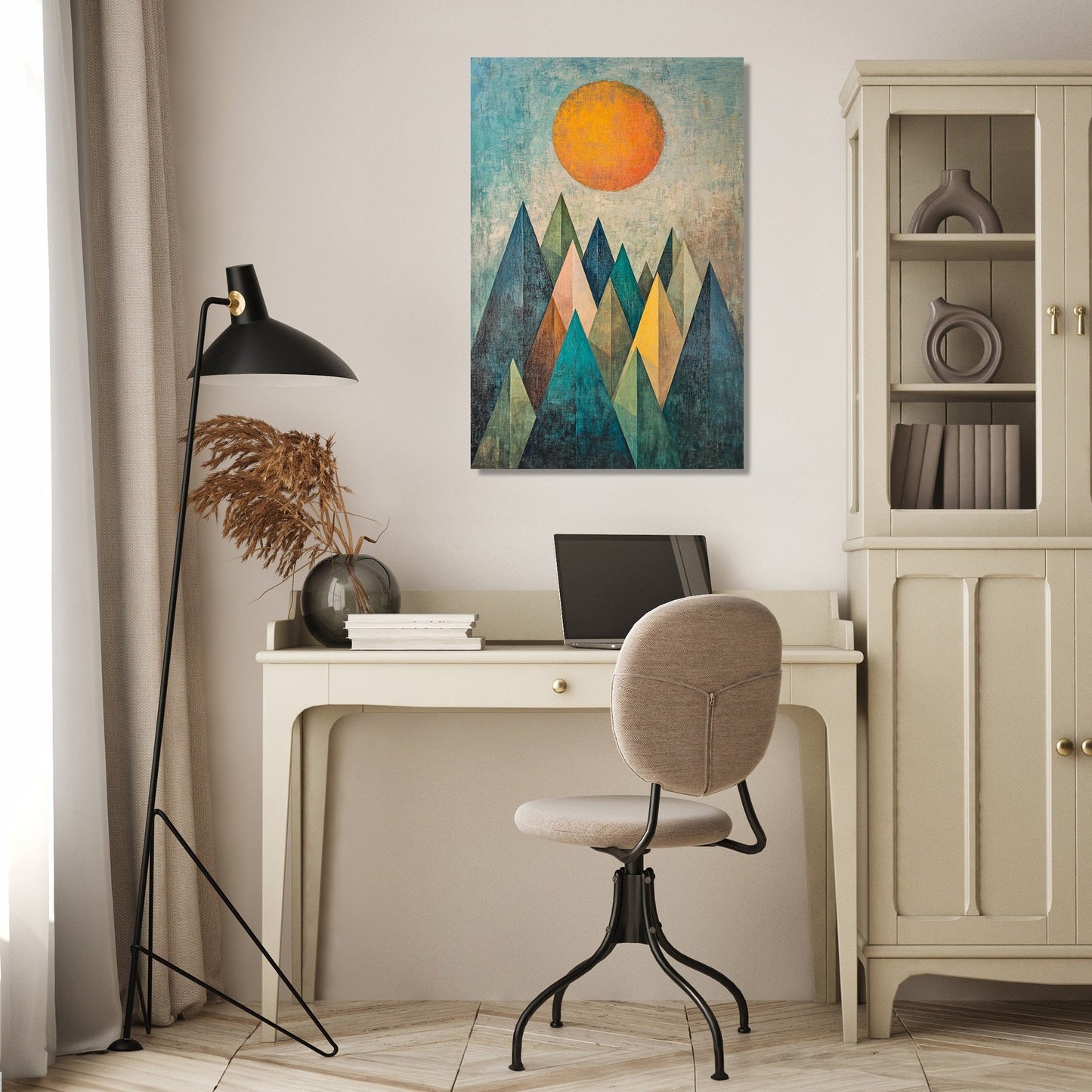 Triangular Harmony Mountain Canvas