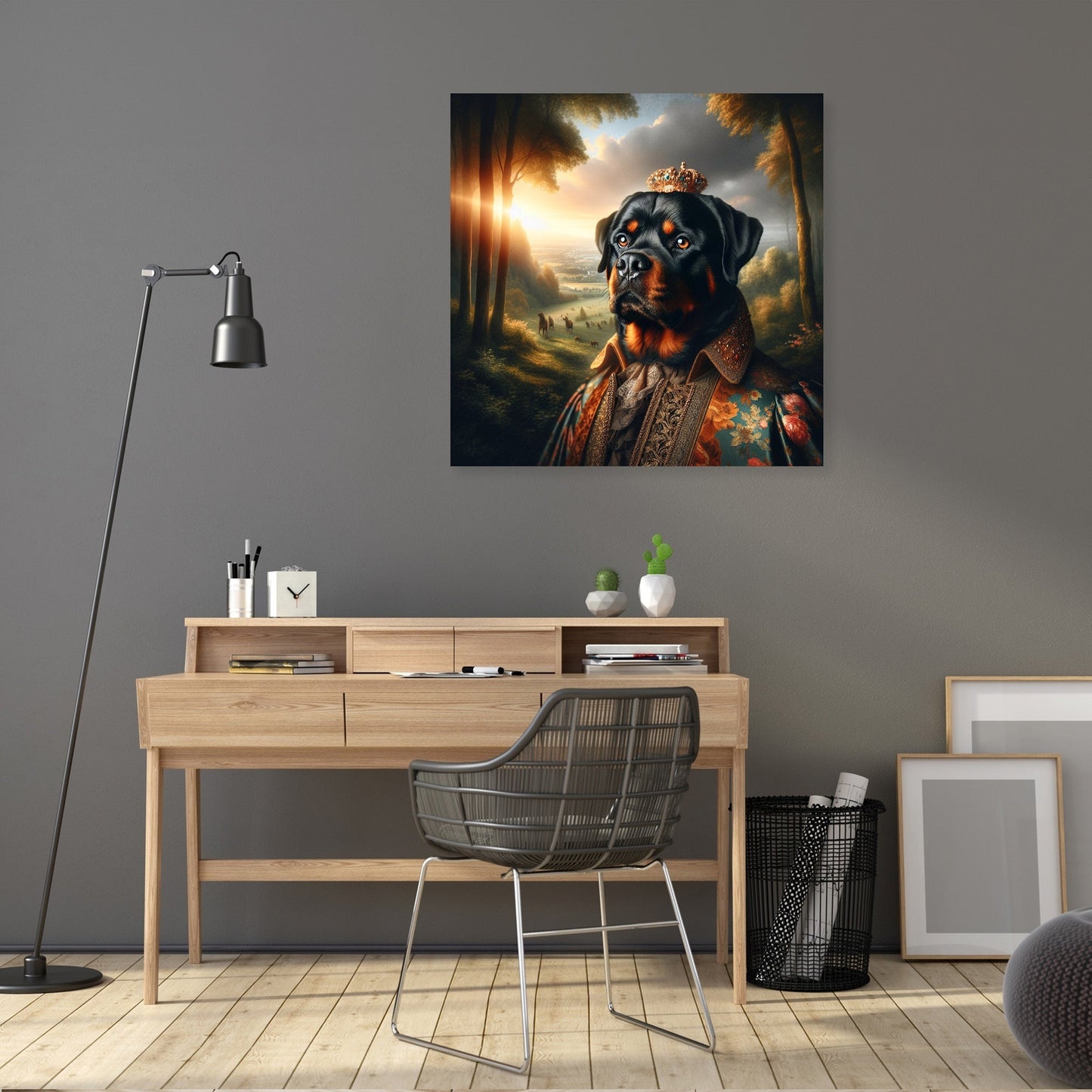 Regal Rottweiler Reverie Canvas