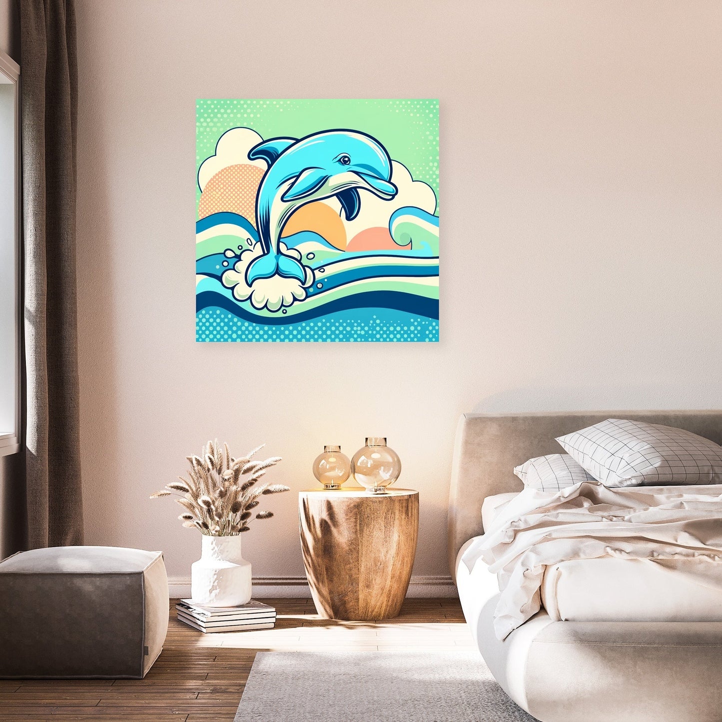 Joyful Dolphin Canvas