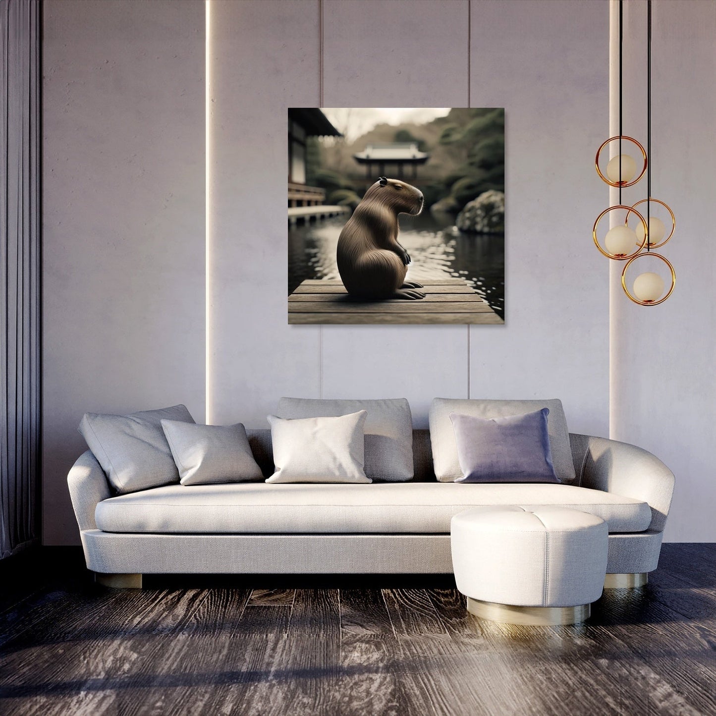 Zen Capybara Canvas