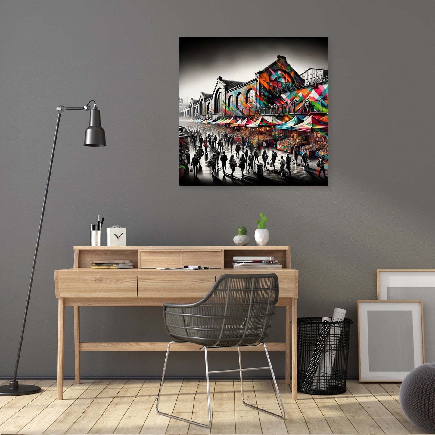 London Camden Market Modernist Fusion Canvas