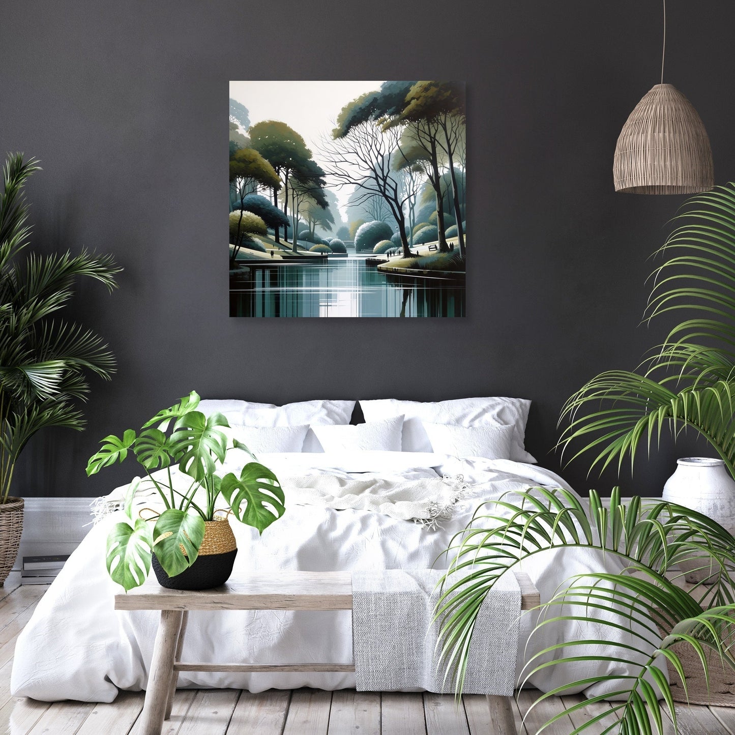 Newcastle Jesmond Dene Minimalist Calm Canvas