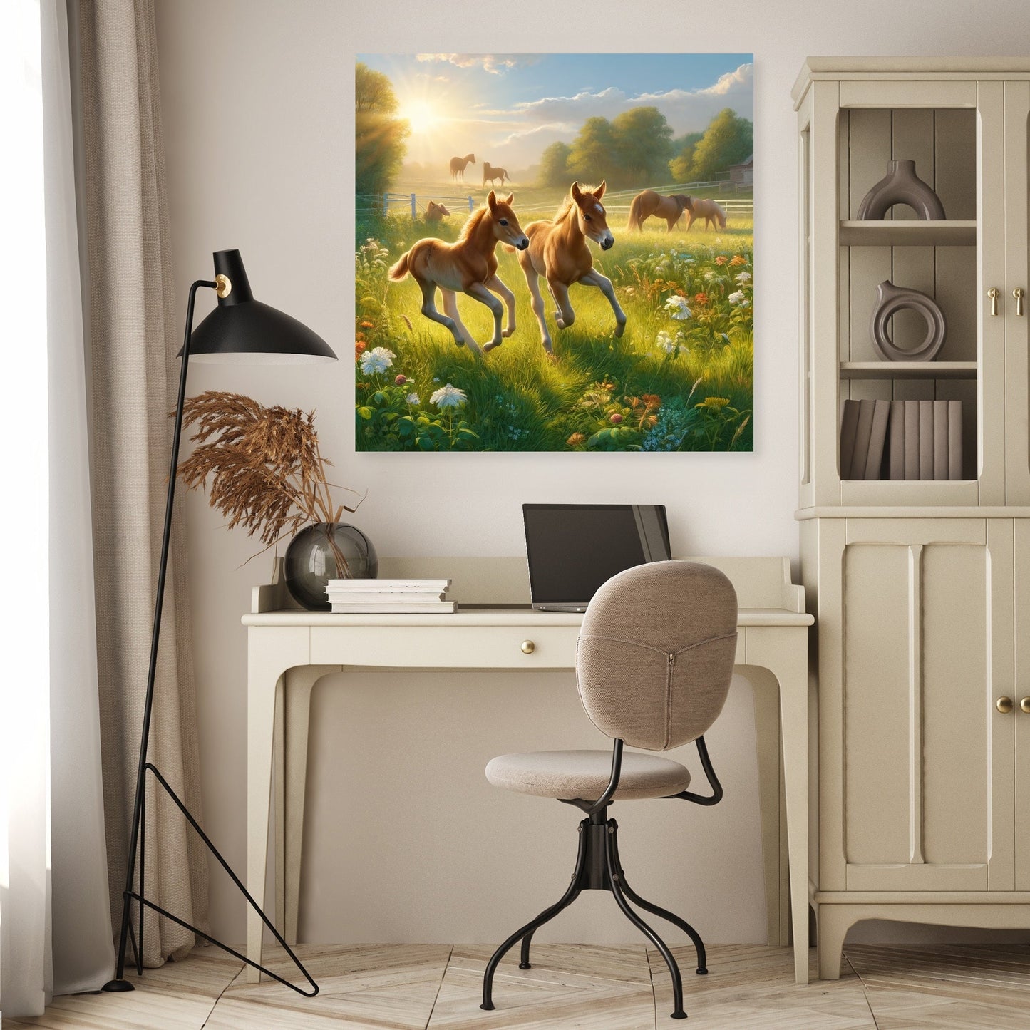 Frolicking Foals Canvas