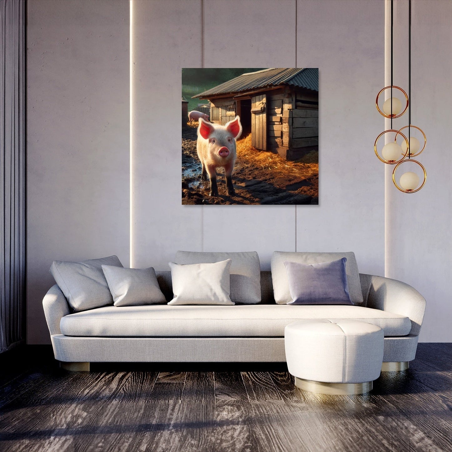 Farmyard Morning Canvas