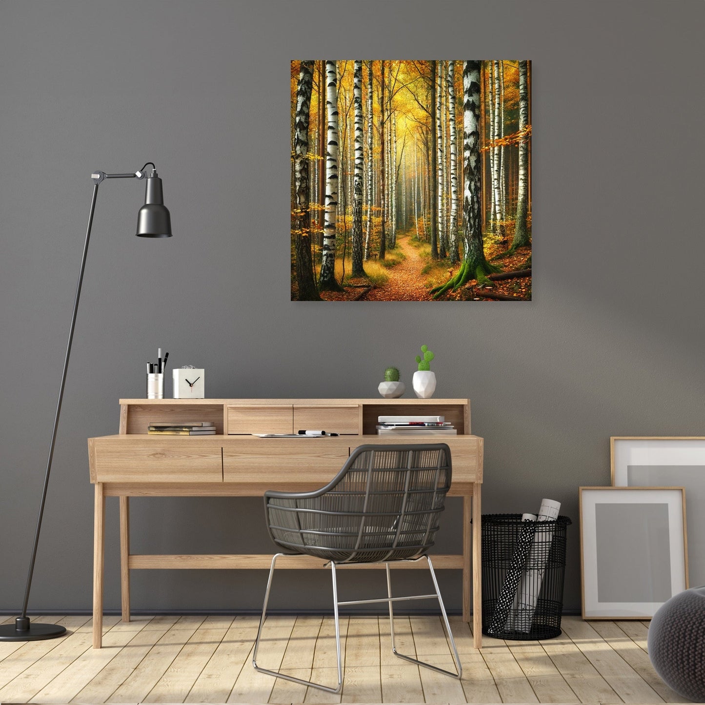Autumn Birch Forest Canvas
