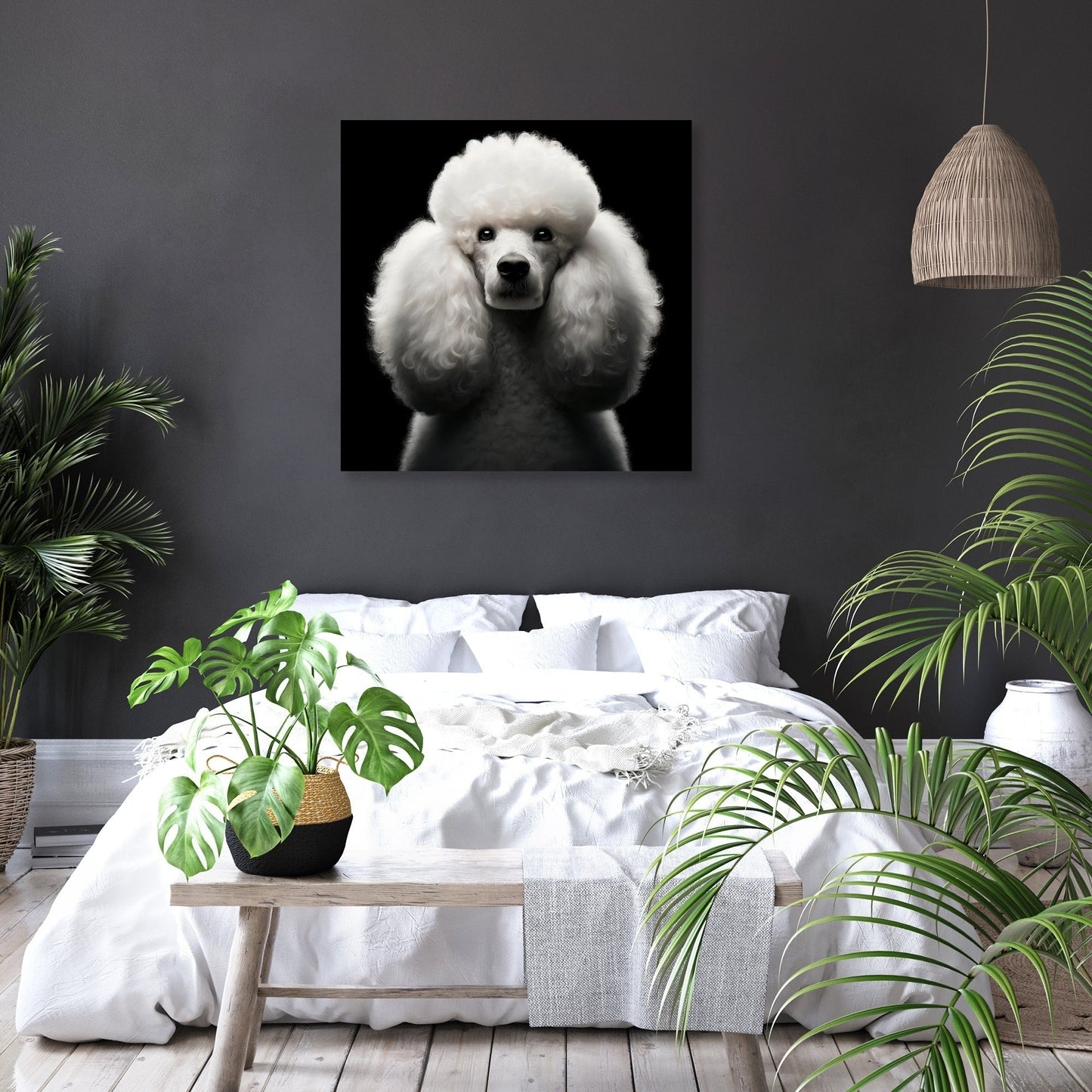 Regal Poodle Canvas