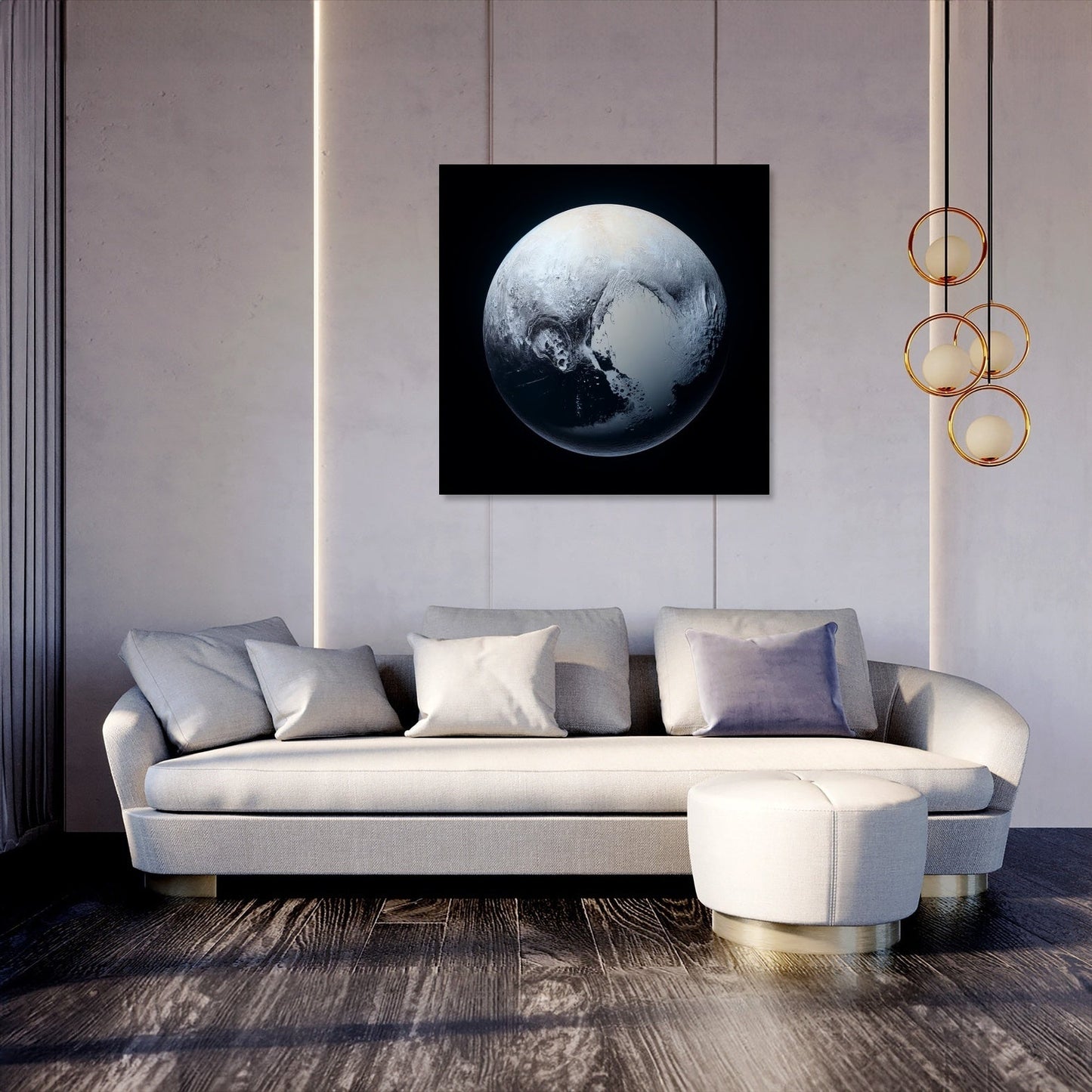 Pluto's Cosmic Isolation Canvas
