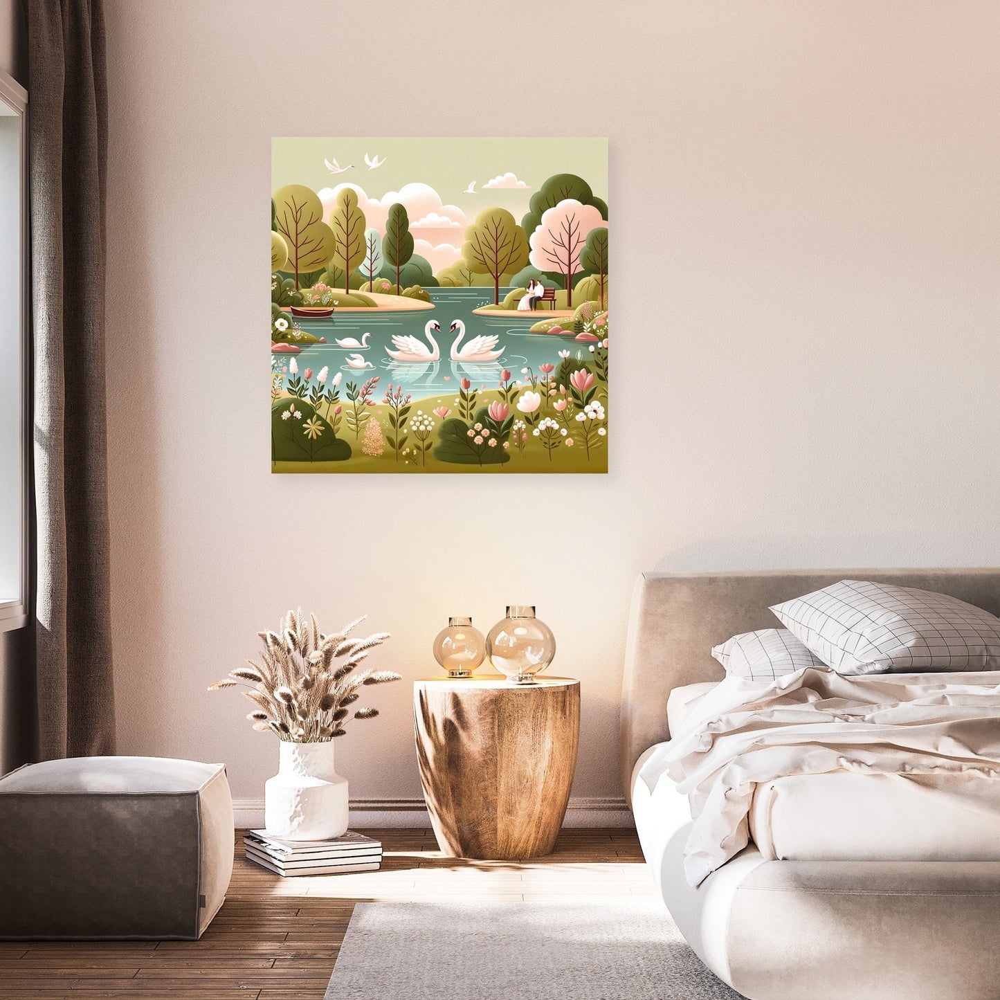 Swan Lake Romance Canvas