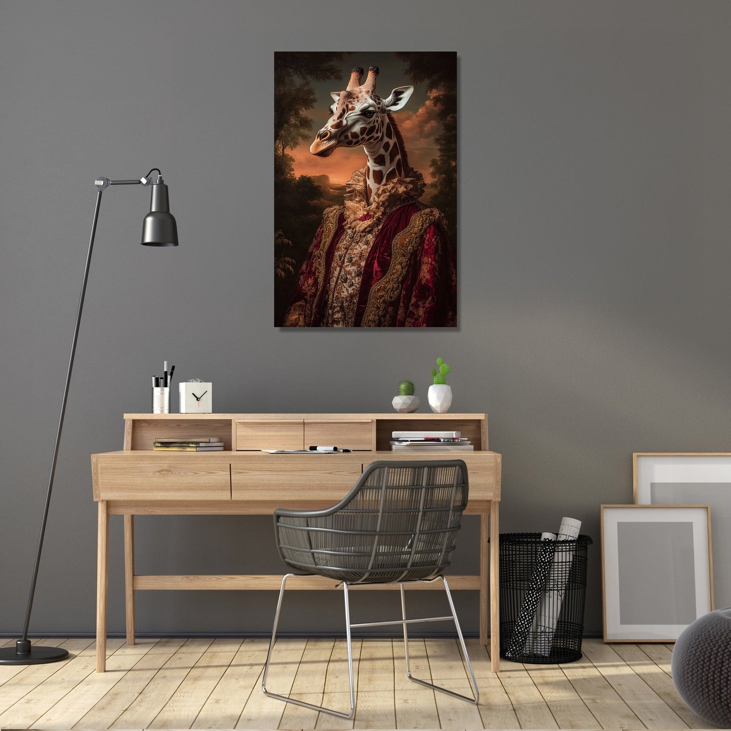 Noble Giraffe Royalty Canvas