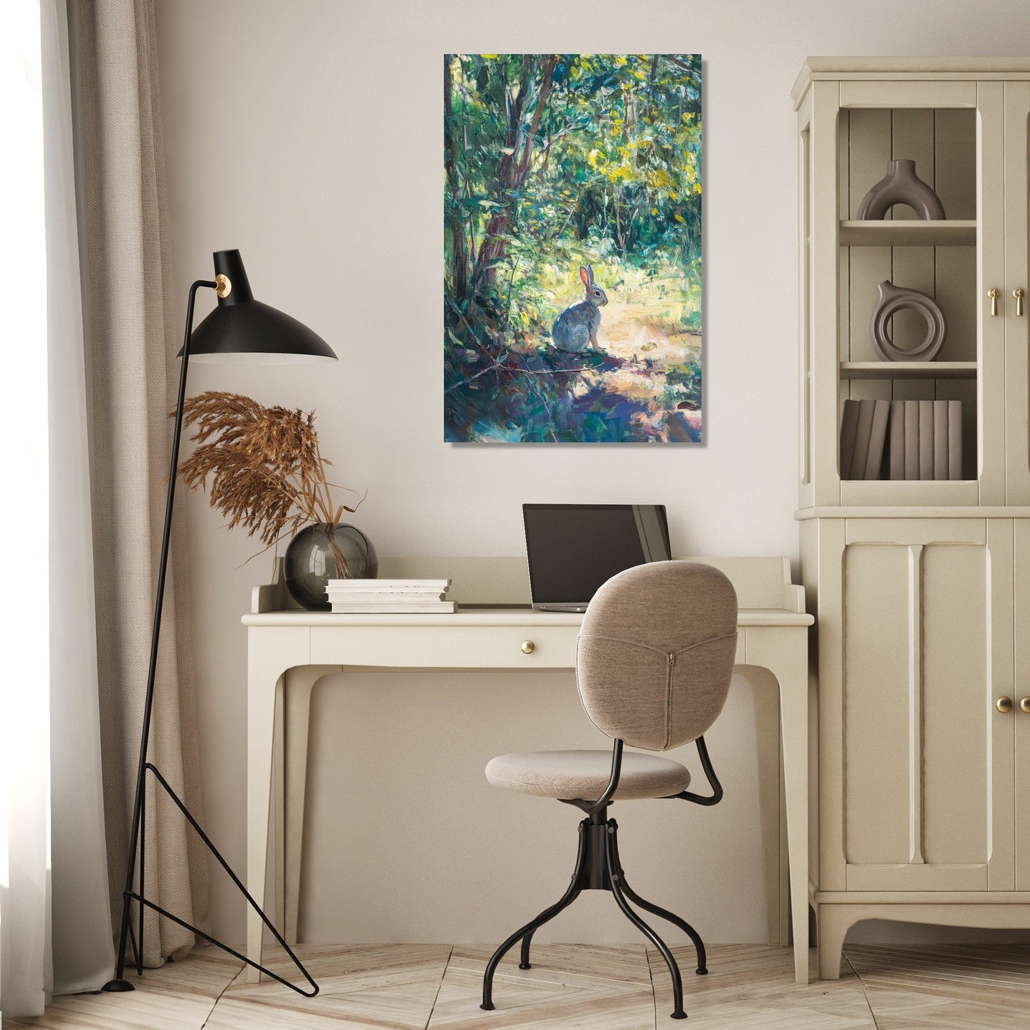 Rabbit's Grazing Canvas