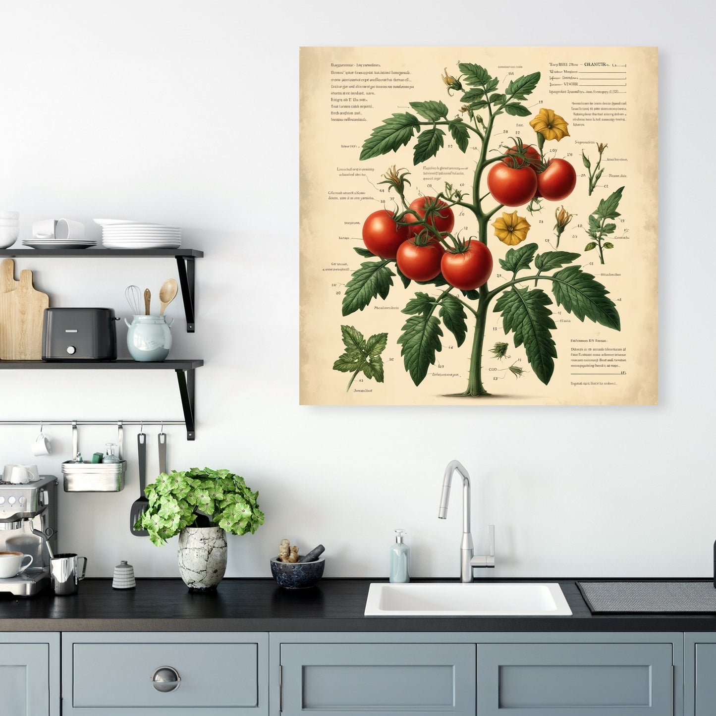 Heirloom Tomato Botanical Canvas