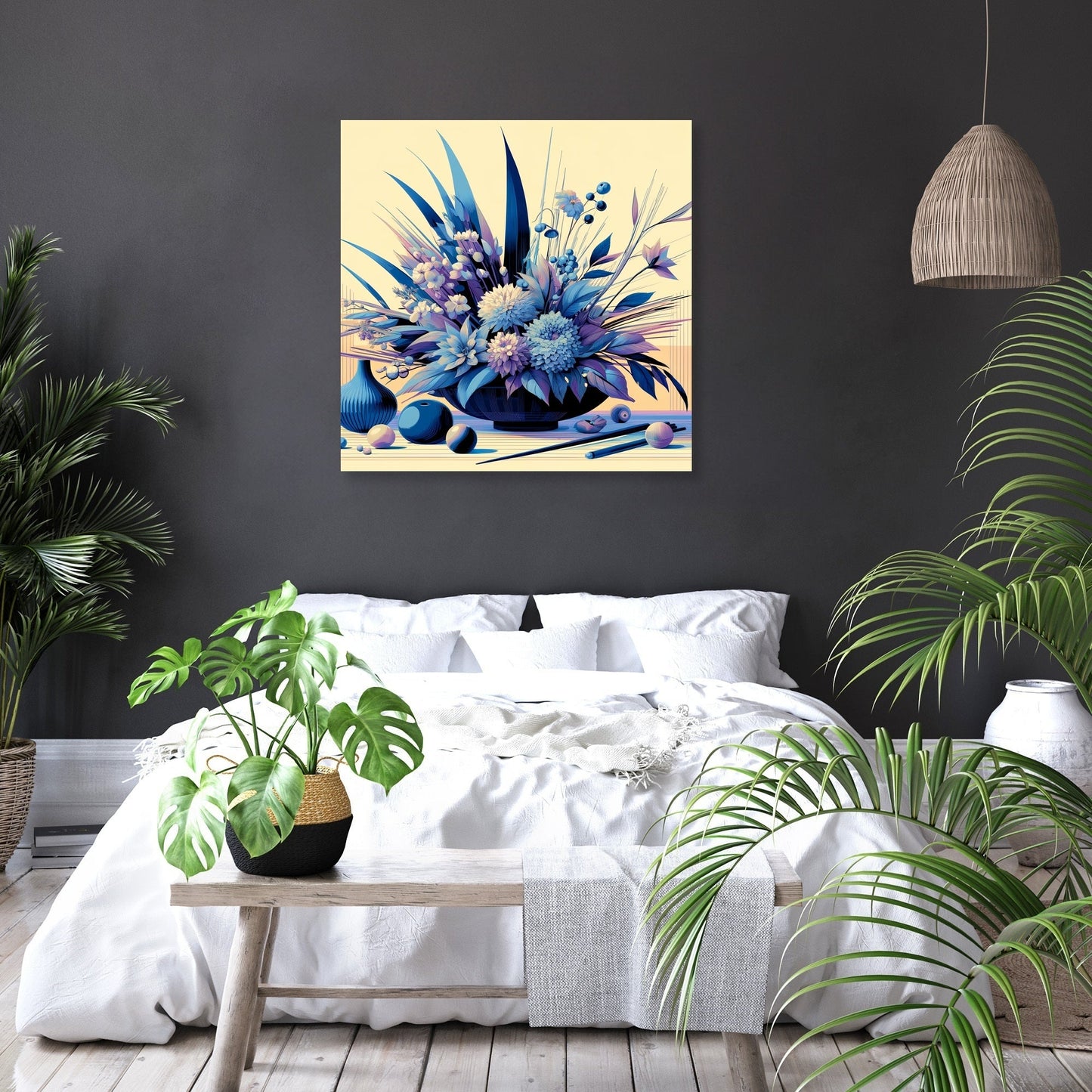 Modern Ikebana Canvas