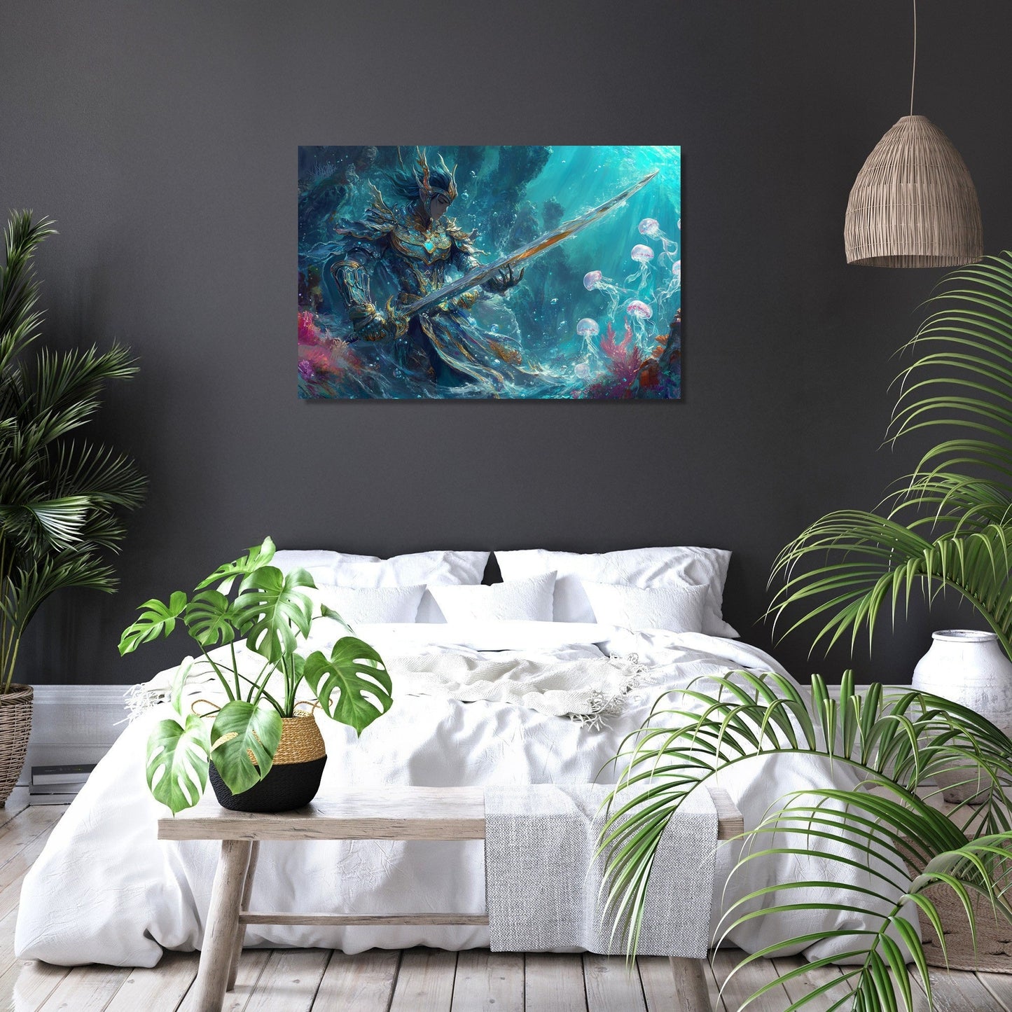 Mythical Abyss Warrior Canvas